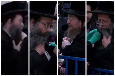 מסע הלוויה מהיכל הישיבה