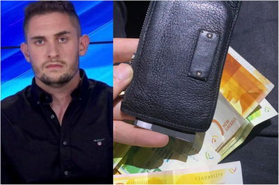 לירן תמרי לצד הכסף שנמצא