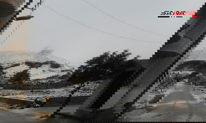 תמונות מסוריה: שלג כיסה את 'הר הדרוזים'