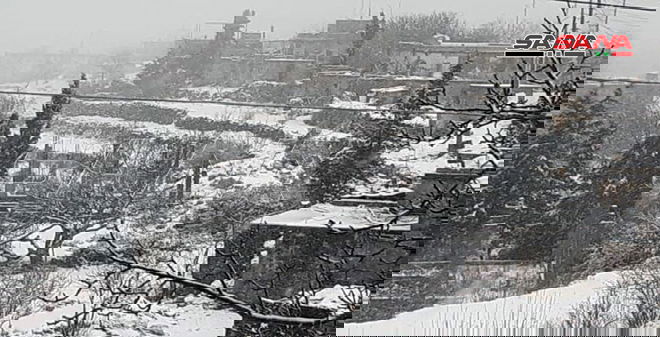 תמונות מסוריה: שלג כיסה את 'הר הדרוזים'