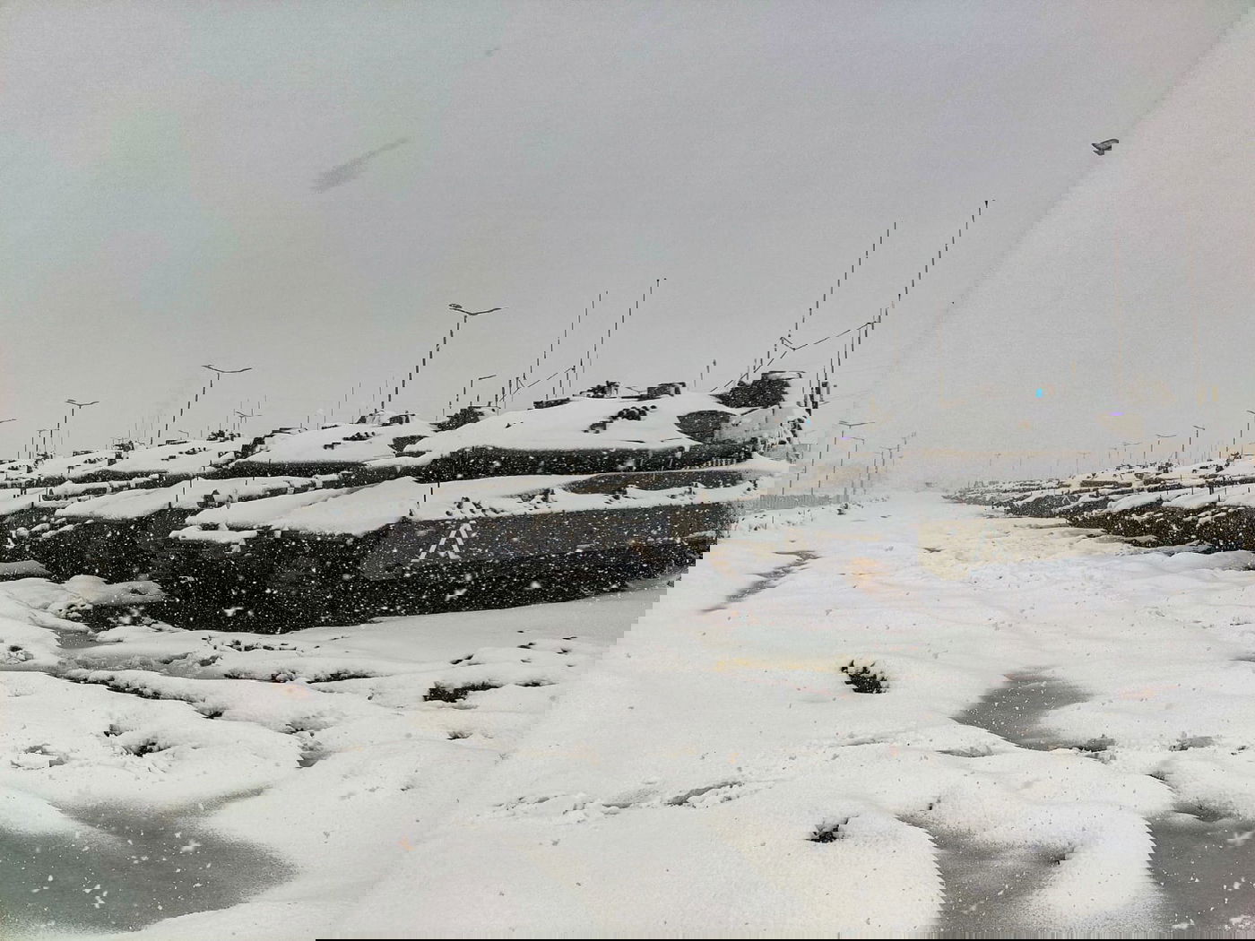 הטנקים המושלגים גדוד 74 של חטיבת השריון 188 ברחבי רמת הגולן