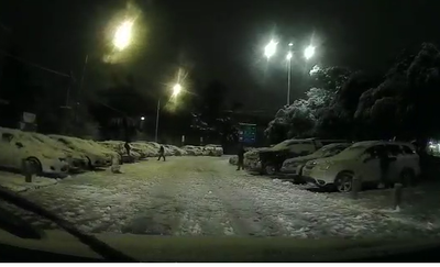 נסיעה בחצות לילה בירושלים המושלגת