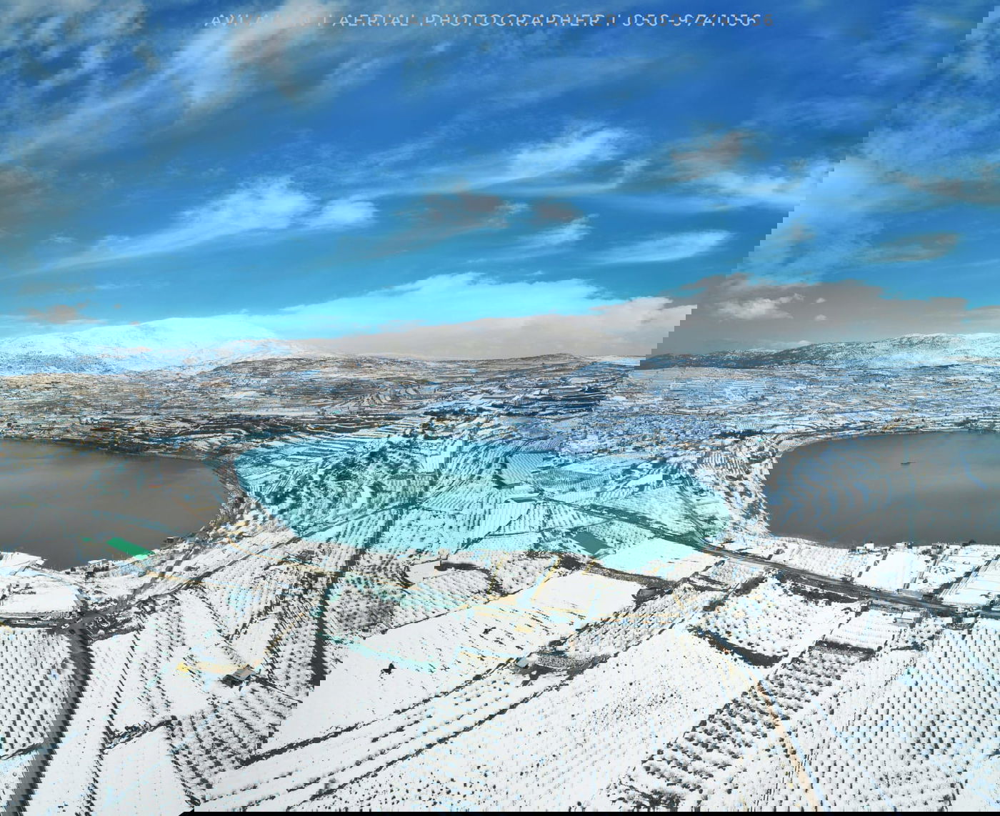 תמונות רחפן: השלג עדיין מכסה את הצפון