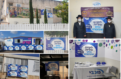 השלטים ניתלו בסיוע עשרות מתאמי קשרי הקהילה של מכבי