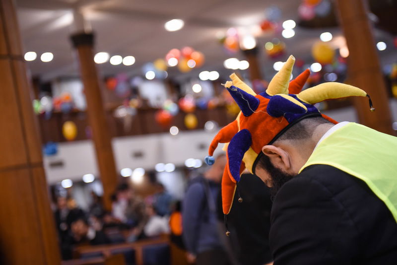 חגיגת פורים בבית הכנסת המרכזי בבירת רוסיה