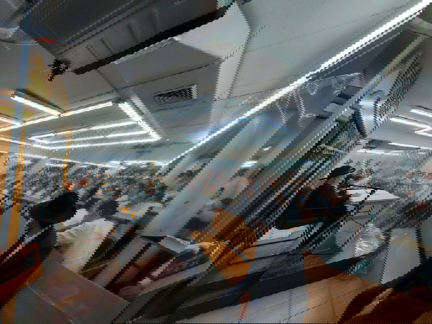 לאחר התקיפה: ראש הישיבה מסר שיעור • תיעוד