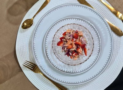 סביצ'ה סלמון עם תותים