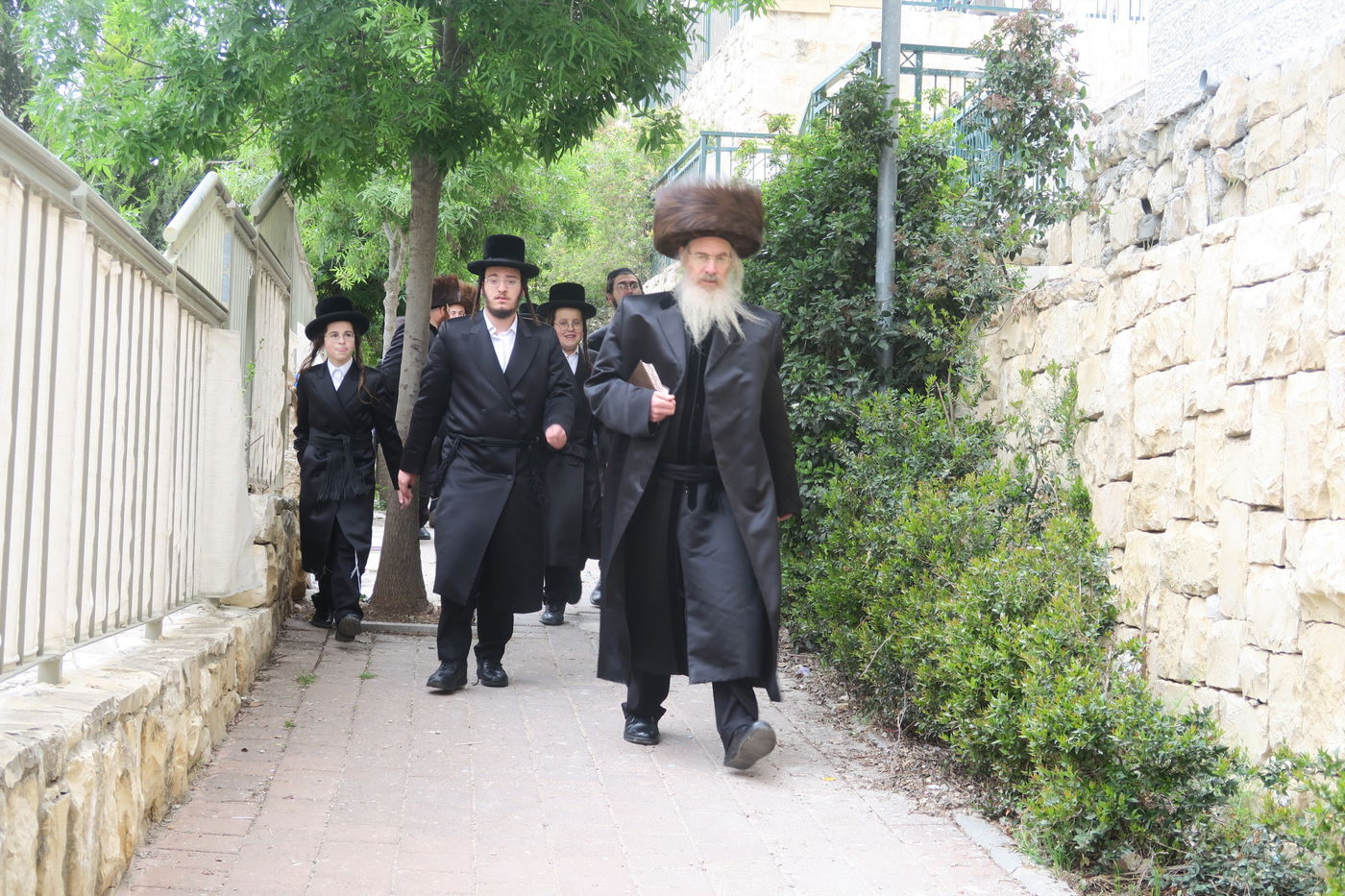 בביתר עילית: הרבי מהארנסטייפל בברכת האילנות