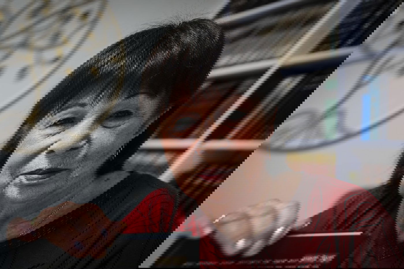 גיזלה פונפרד-לאופר, במהלך הריאיון