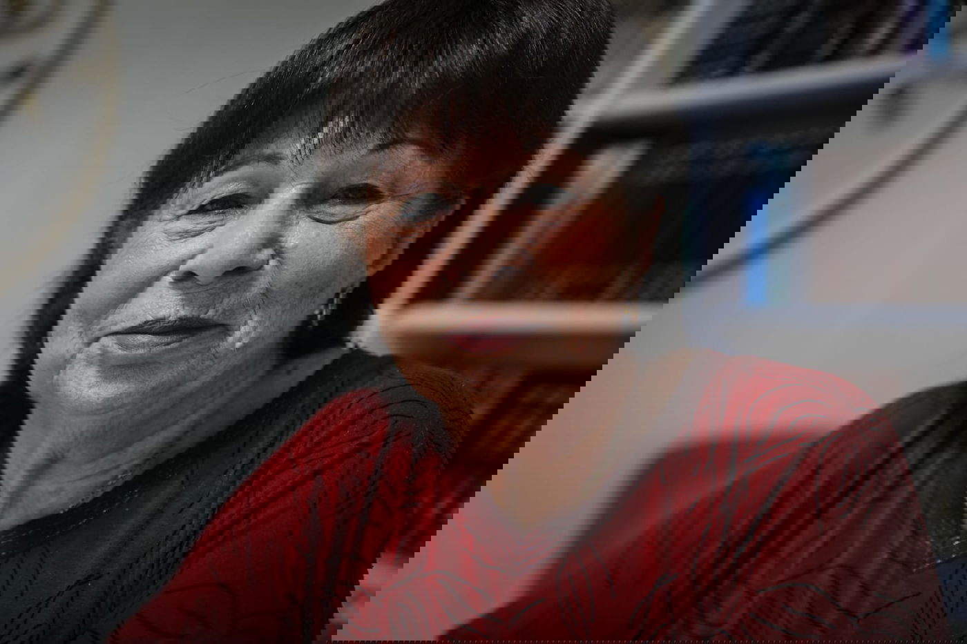 גיזלה פונפרד-לאופר, במהלך הריאיון