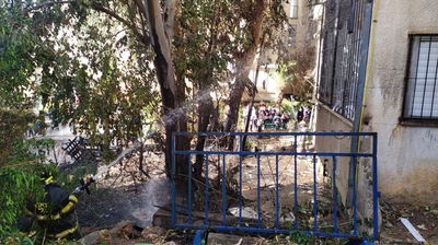 זירת השריפה בבני ברק