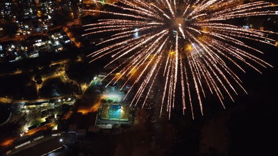 חגיגות העצמאות; הרחפן תיעד את הזיקוקים מעל העיר אלעד • צפו