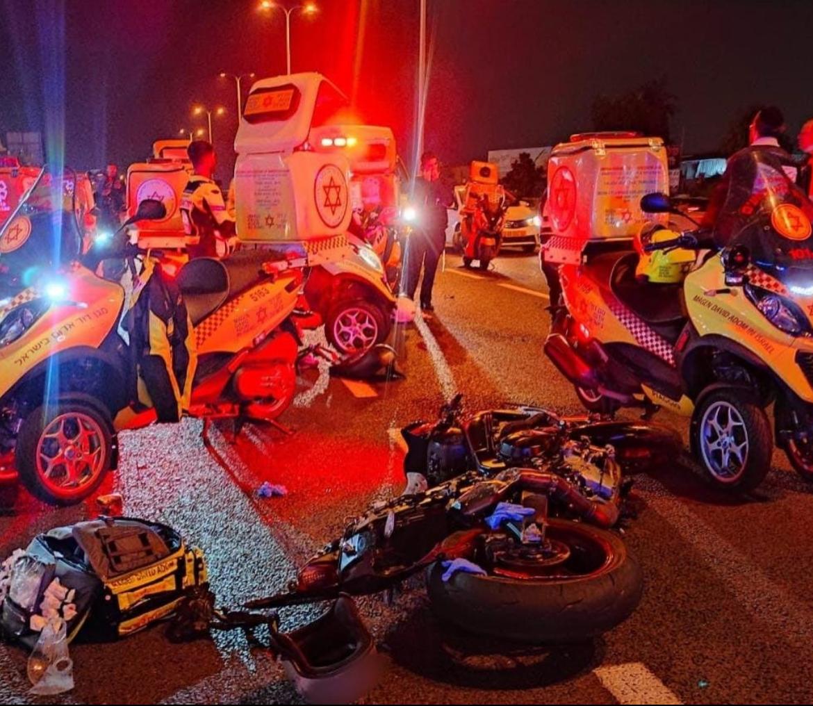 הולך רגל נדרס למוות, רוכב אופנוע נהרג