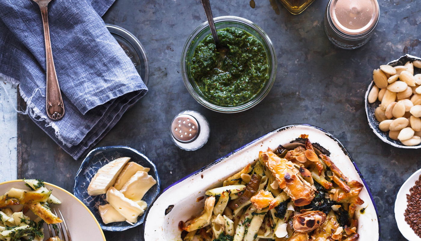 פסטו פטרוזיליה, כוסברה ופיסטוקים