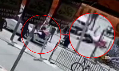 תיעוד קשה: מונית מעיפה בן 70 על הכביש