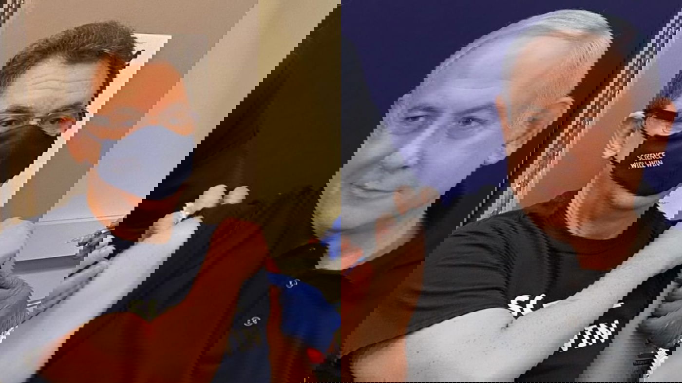 נתניהו ובורלא, מתחסנים. ארכיון