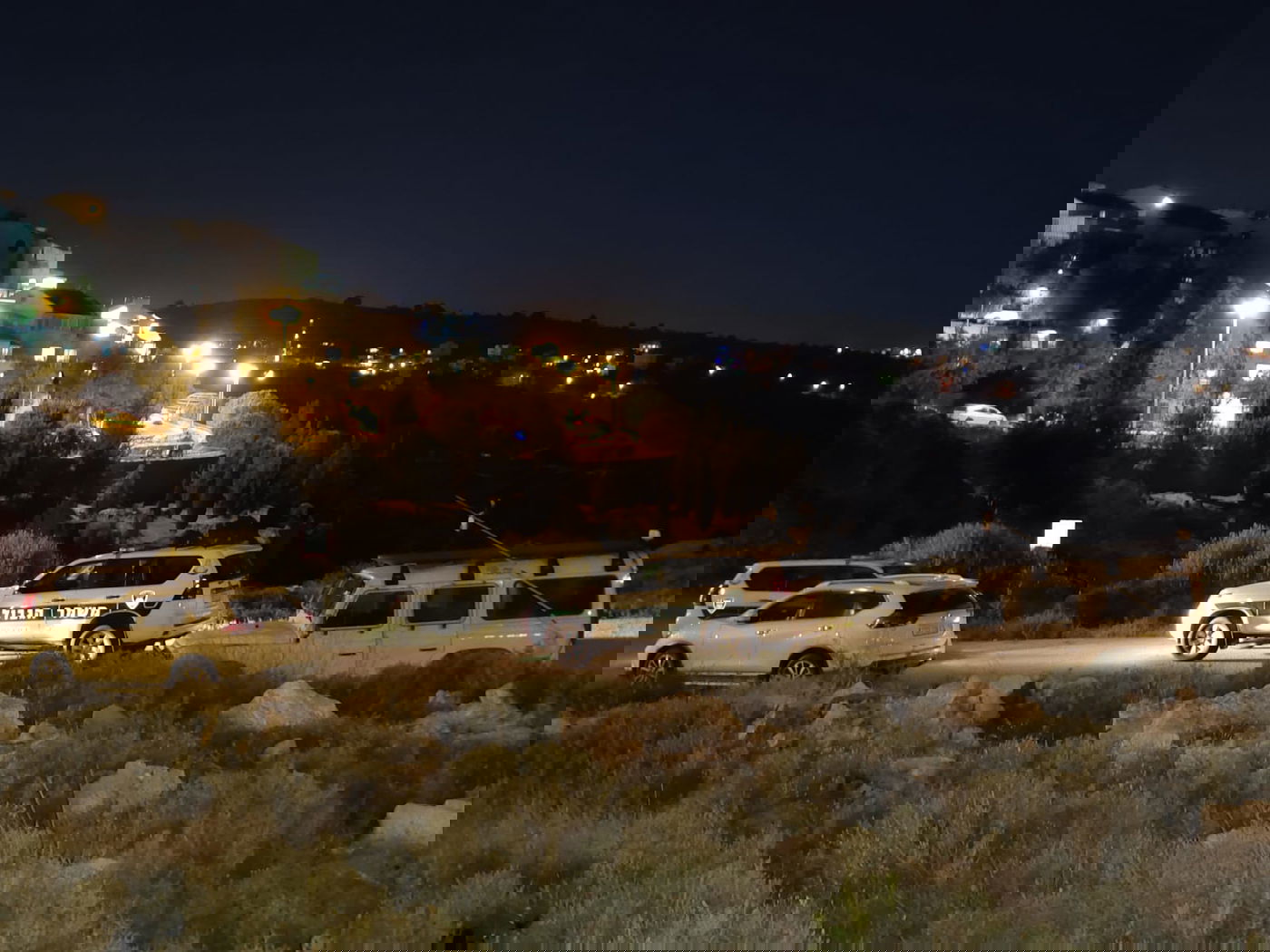 כוחות המשטרה בזירה