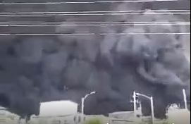 דלקת ענק במפעל כימיקלים בקום שבאיראן