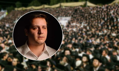 אריאל אלחרר על רקע החגיגות במירון