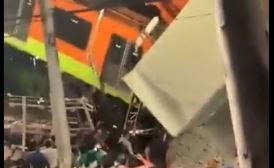 תיעוד של הרכבת שקרסה יחד עם הגשר