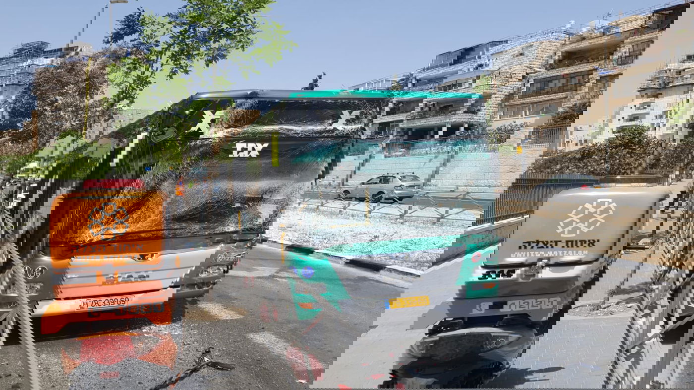 זירת התאונה בירושלים