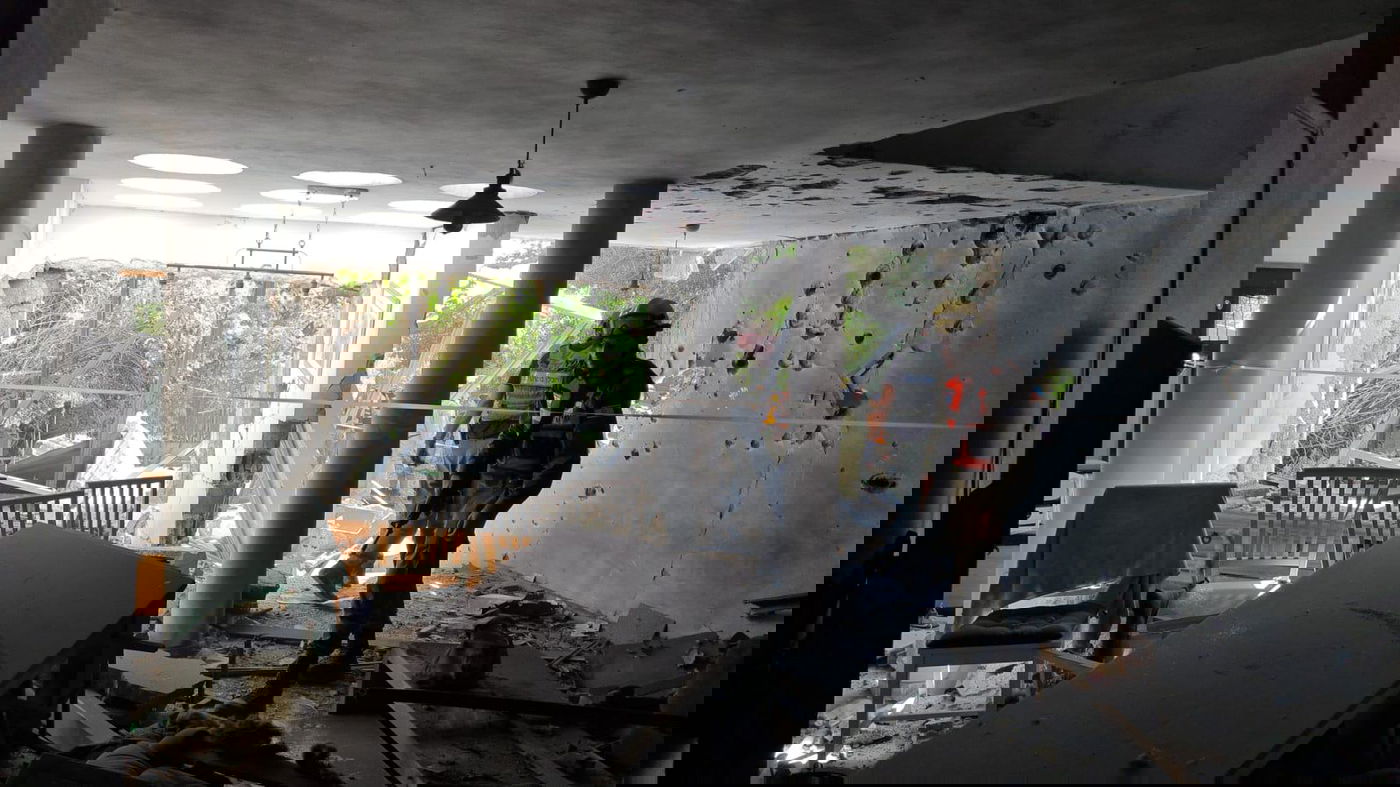 תיעוד מהפגיעה הישירה באשקלון