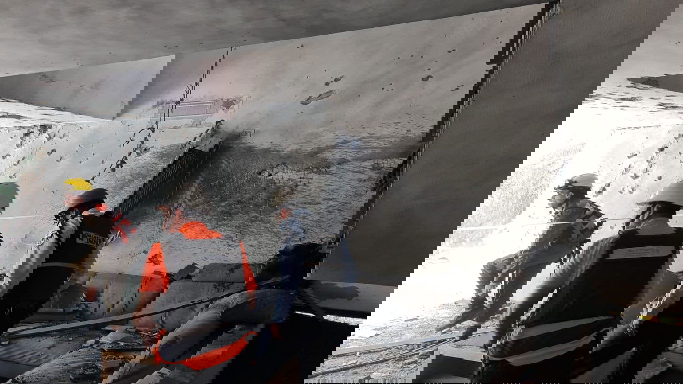 תיעוד מהפגיעה הישירה באשקלון