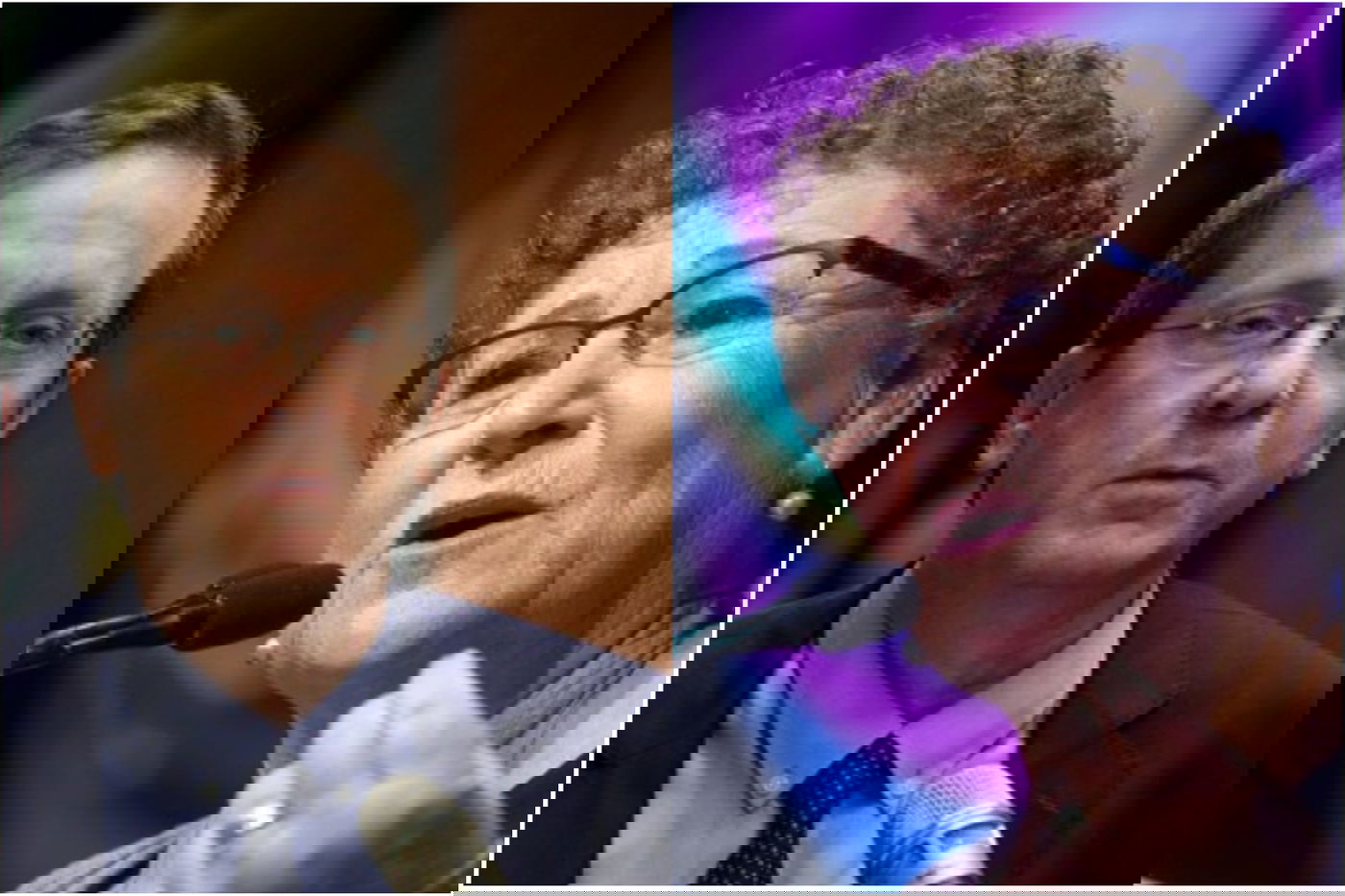 מרים פרץ לצד יצחק הרצוג