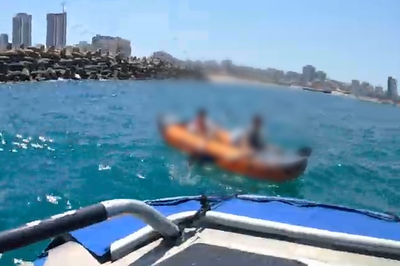 שני ילדים נסחפו עם קייק - עד שחולצו; תיעוד