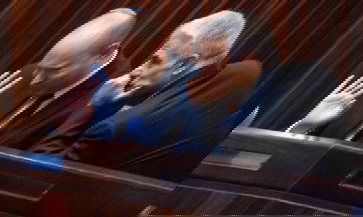 בנט ולפיד בשבוע שעבר בכנסת