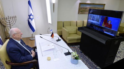 ריבלין ומרקל משוחחים, באמצעות הזום