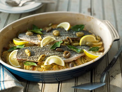 דגים ותפוחי אדמה בתנור