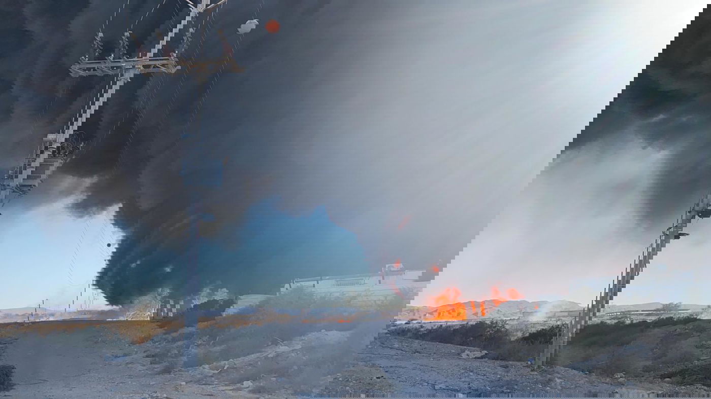 שריפה באתר למחזור פסולת ביישוב פארן