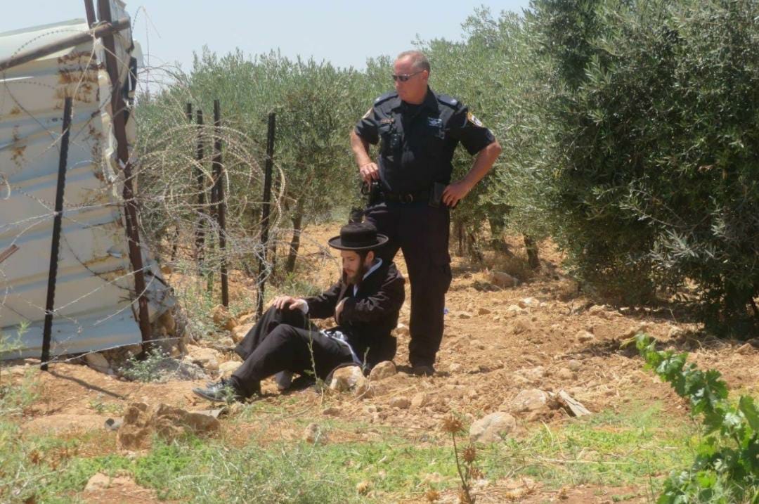 מפגין חרדי בגוש עציון