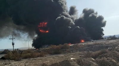 שריפה באתר למחזור פסולת ביישוב פארן