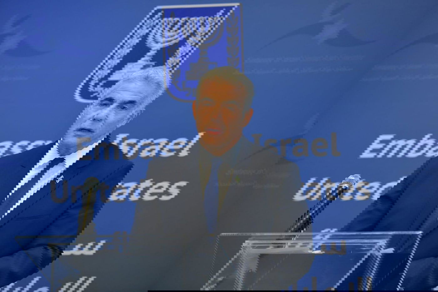 לפיד נואם בטקס החגיגי