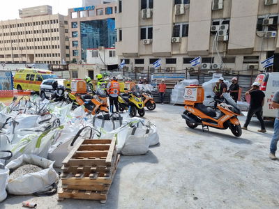 זירת אחת התאונות בתל אביב