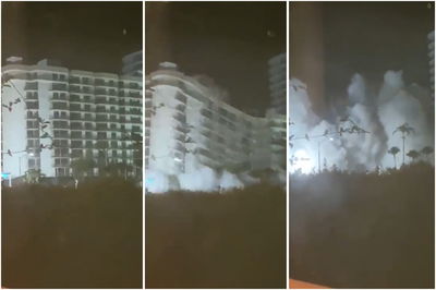 הבניין שקרס חלקית במיאמי - פוצץ והוחרב לחלוטין; תיעוד