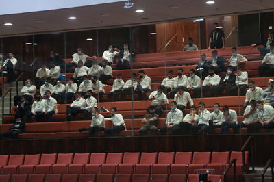 עשרות בחורי ישיבה ביציע הכנסת עוררו דיון