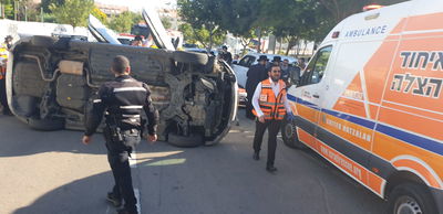 נס: הרכב התהפך הילדים יצאו ללא כל פגע