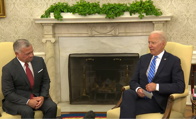 נשיא ארה"ב ומלך ירדן בפגישתם הלילה