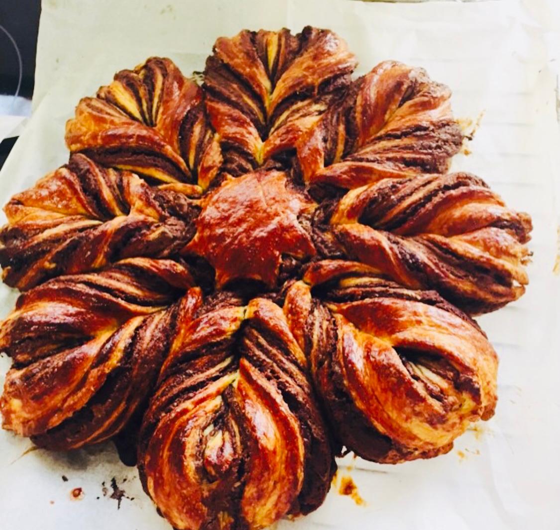 עוגת שמרים שוקולד בצורת כוכב