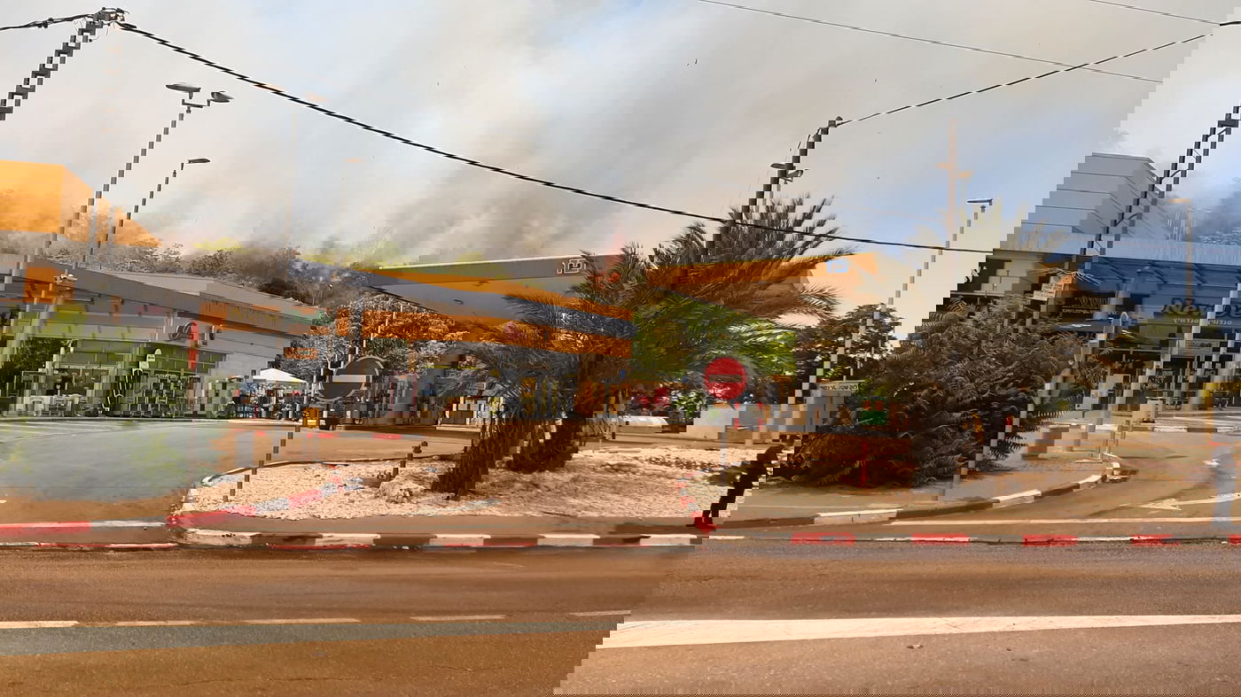 שליטה חלקית הושגה באיזור תחנת הדלק