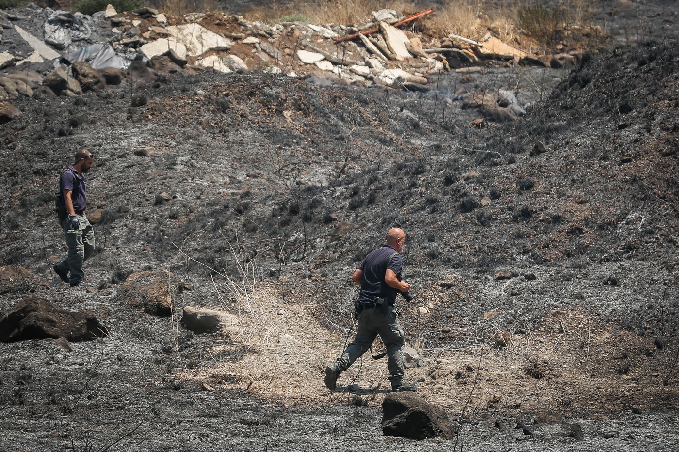 תיעוד: כאן נפלה הרקטה ששוגרה מלבנון