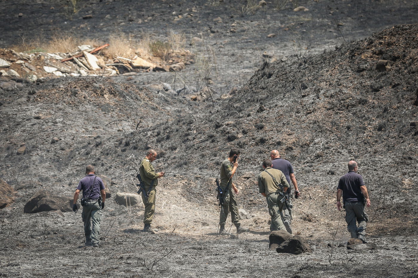 תיעוד: כאן נפלה הרקטה ששוגרה מלבנון