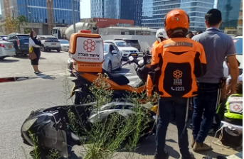 רוכב קטנוע חרדי נפצע באורח בינוני בב"ב