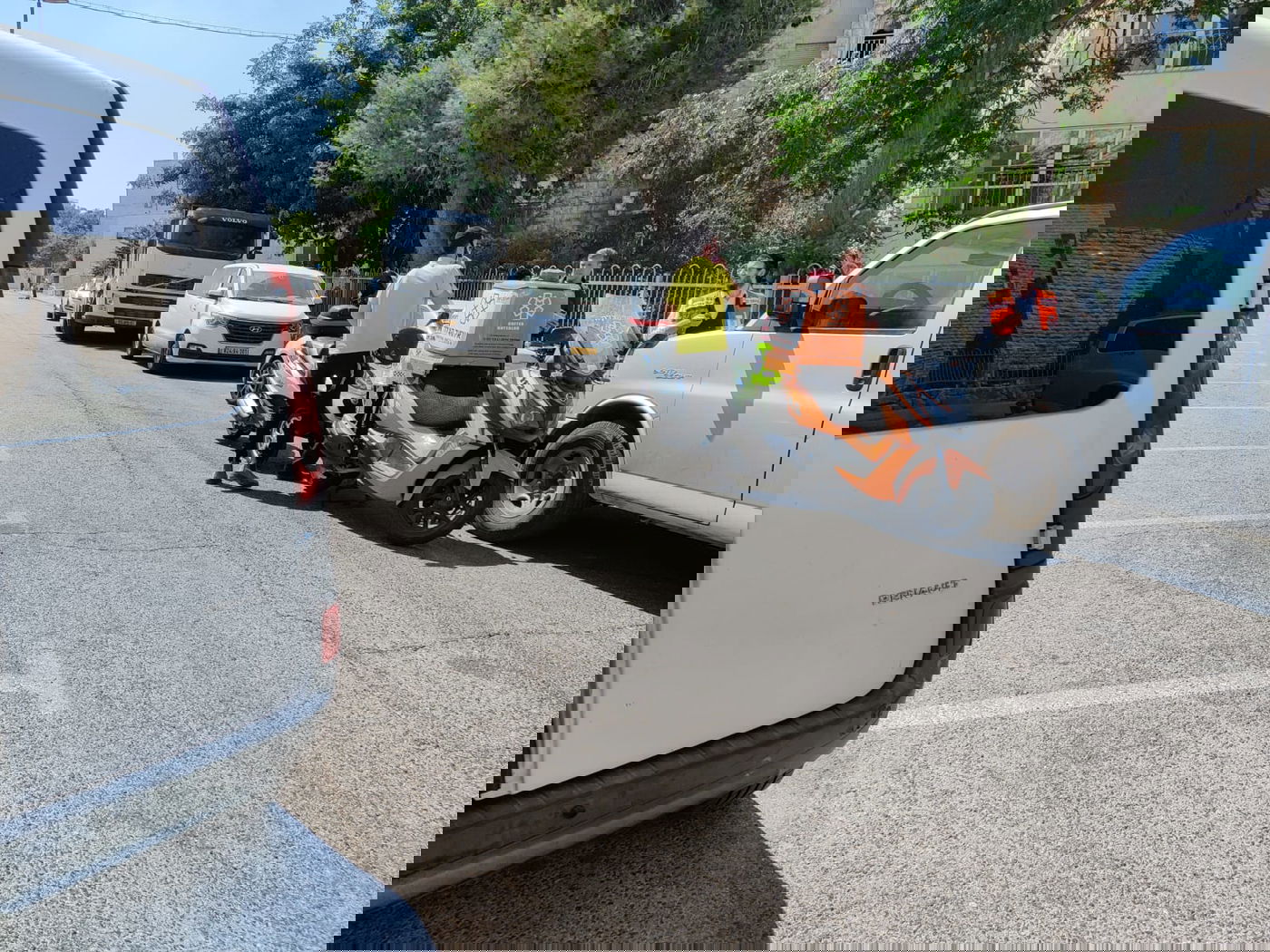 זירת הנפילה ברחוב מעגלי הרי"מ לוין בירושלים