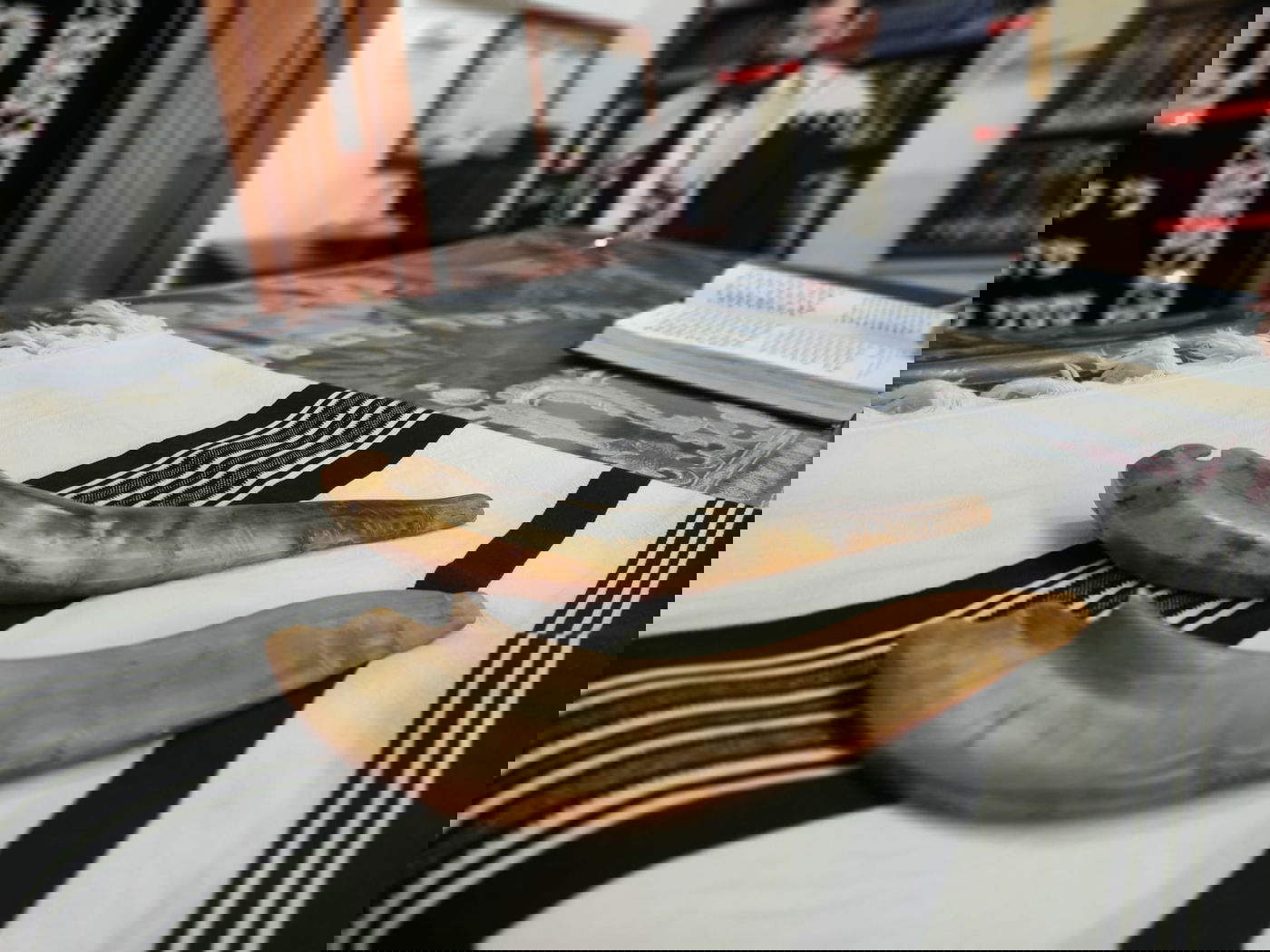 הגר"י אדלשטיין תקע בשופר סבו שעלה מרוסיה