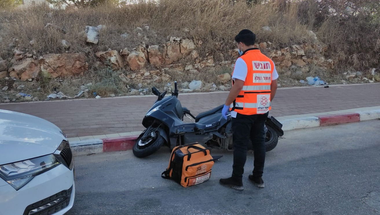 ילד בן 10 נפצע בינוני בתאונה עם אופנוע
