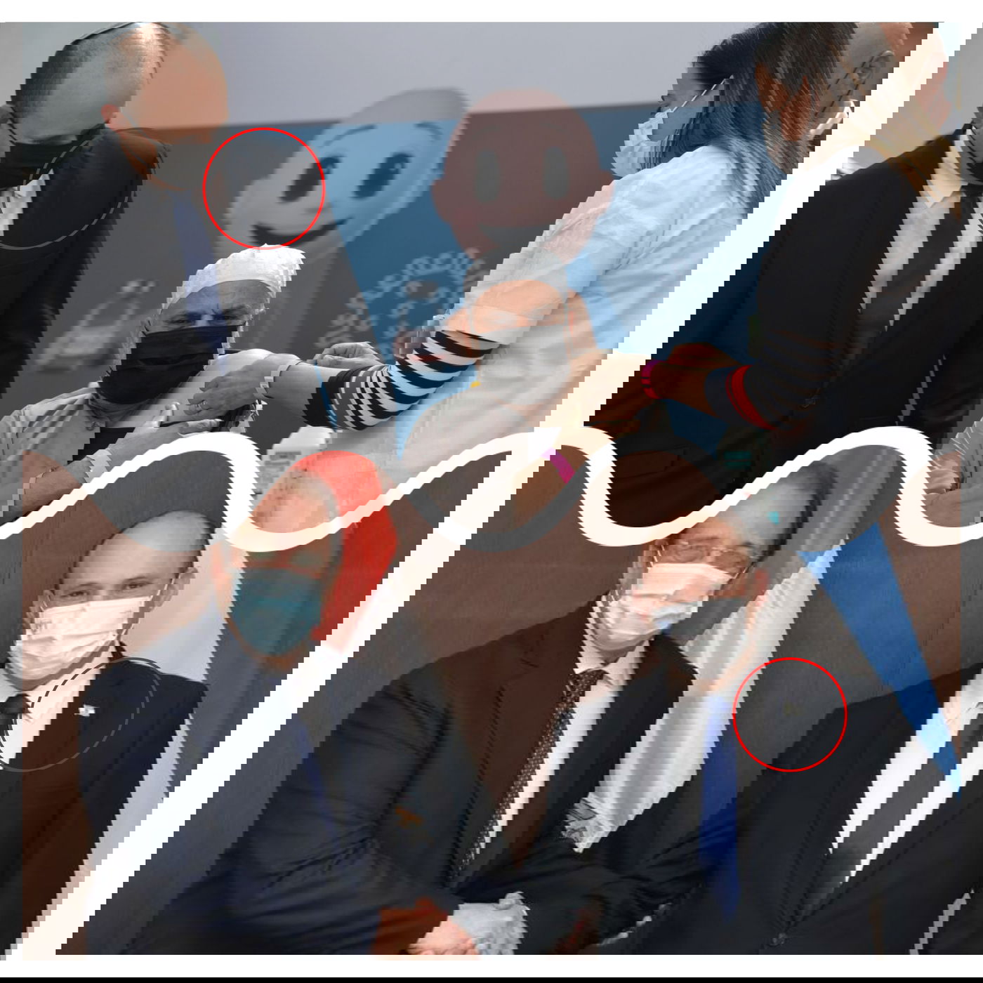 למעלה: בלי סיכה; למטעה: עם סיכה